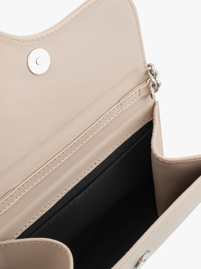 Beigefarbene Damen-Clutch-Tasche
