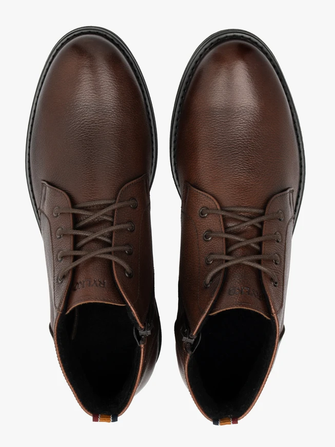 Braune Vollnarbenlederstiefel