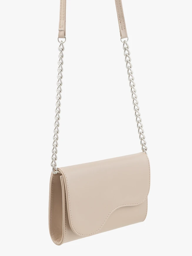 Beigefarbene Damen-Clutch-Tasche