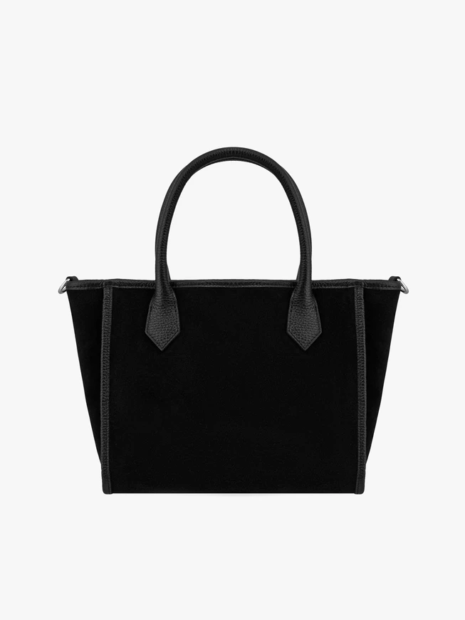 Schwarze große elegante Handtasche