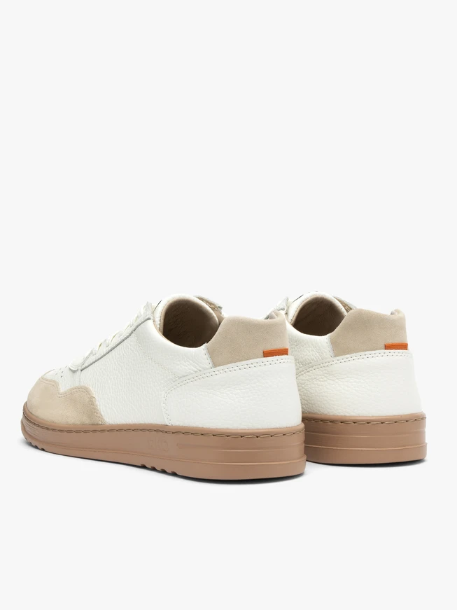 Cremefarbene und beigefarbene Herrenhalbschuhe mit hellem Grund