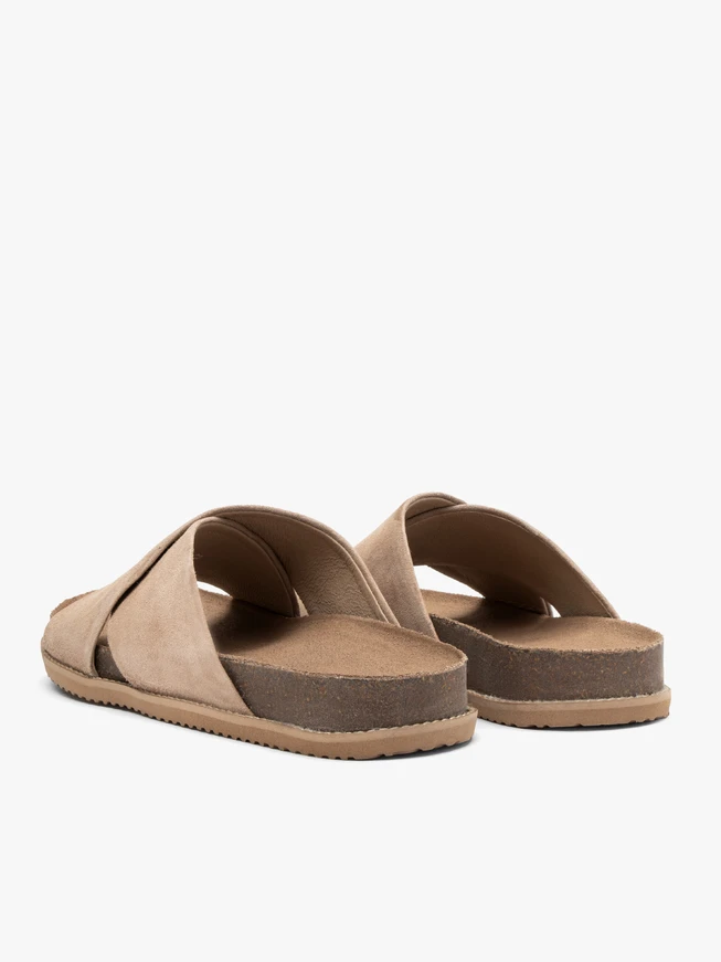 Flache Damen-Flip-Flops in Beige