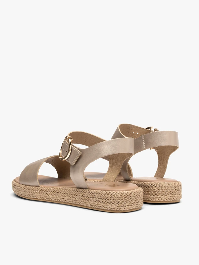 Platinum flat women’s sandals