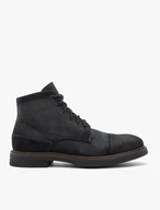 Graue Velourslederstiefel