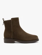 Grüne Velourslederstiefel