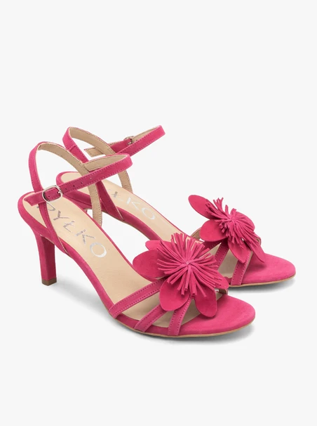 Fuchsia stiletto sandals