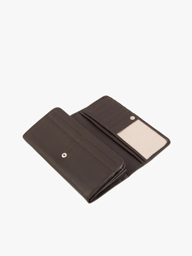 Dark brown leather women’s wallet