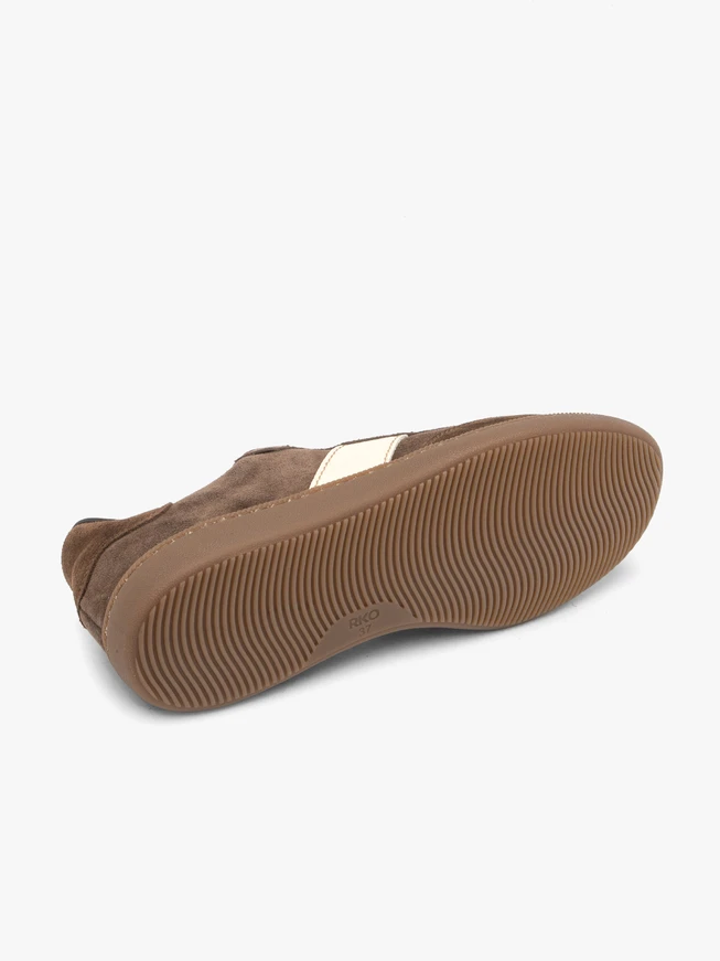 Braune Damen Halbschuhe mit flacher Sohle