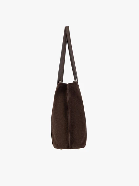 Dark brown large women’s shopper bag