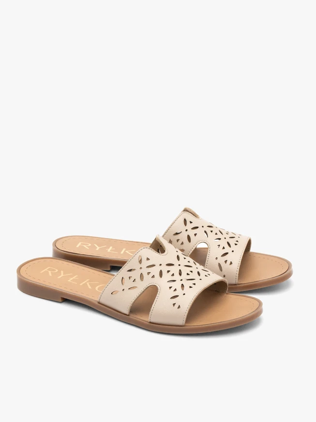 Beige cutout slides