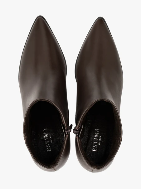 Dunkelbraune Stiletto-Stiefel