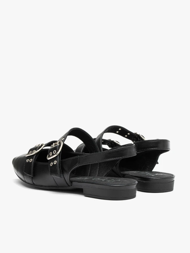 Schwarze absatzlose Ballerinas