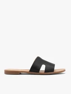 Black cutout women’s slides