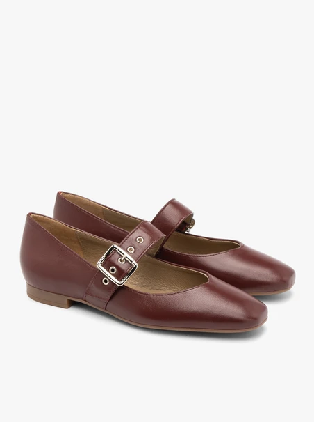 Kastanienbraune Ballerinas für Damen