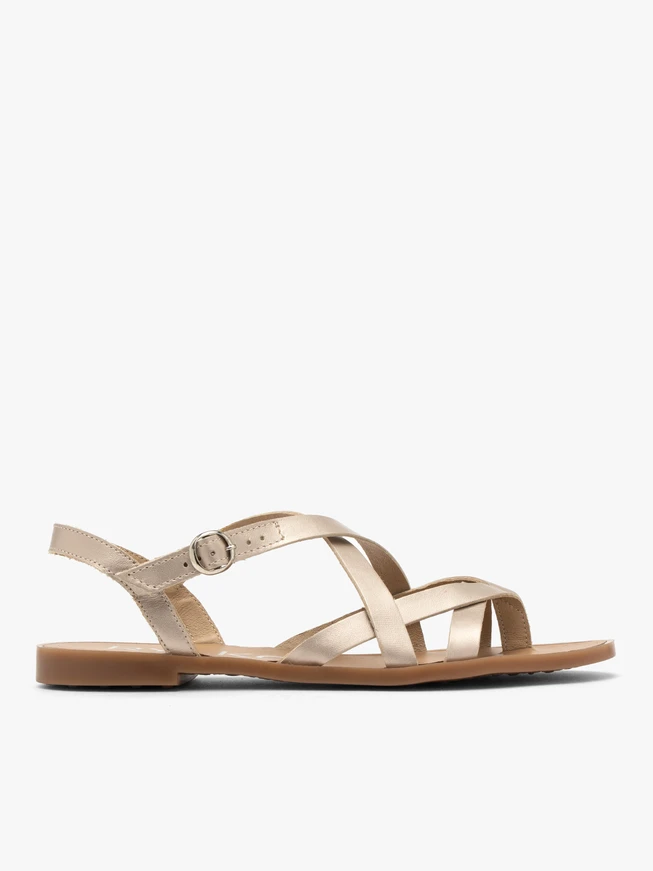 Platin-Flip-Flop-Sandalen
