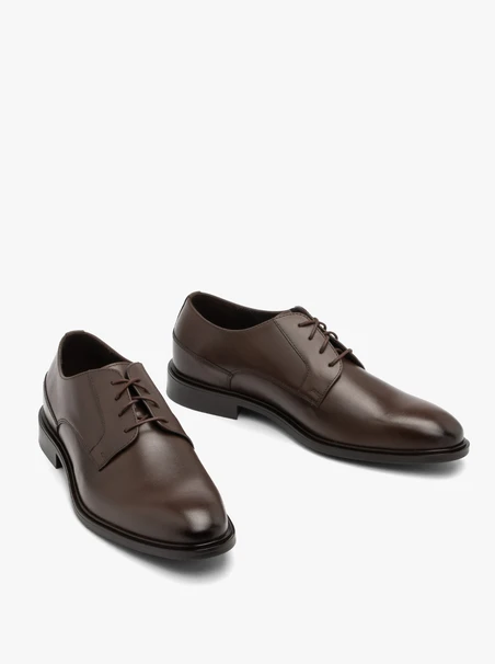Dunkelbraune Herrenhalbschuhe