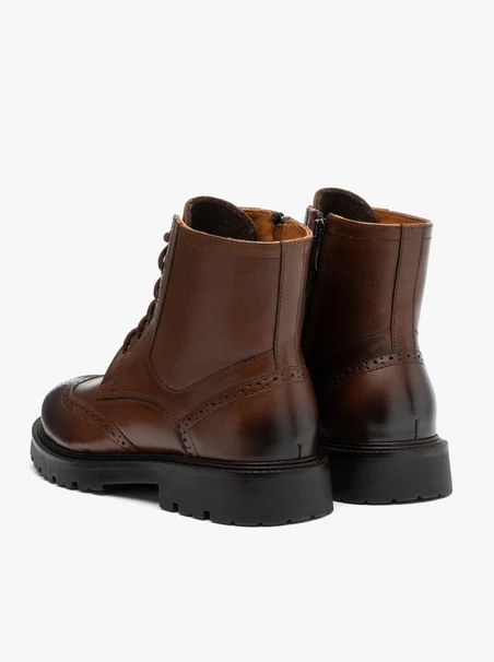 Brown Leather Men's Boots