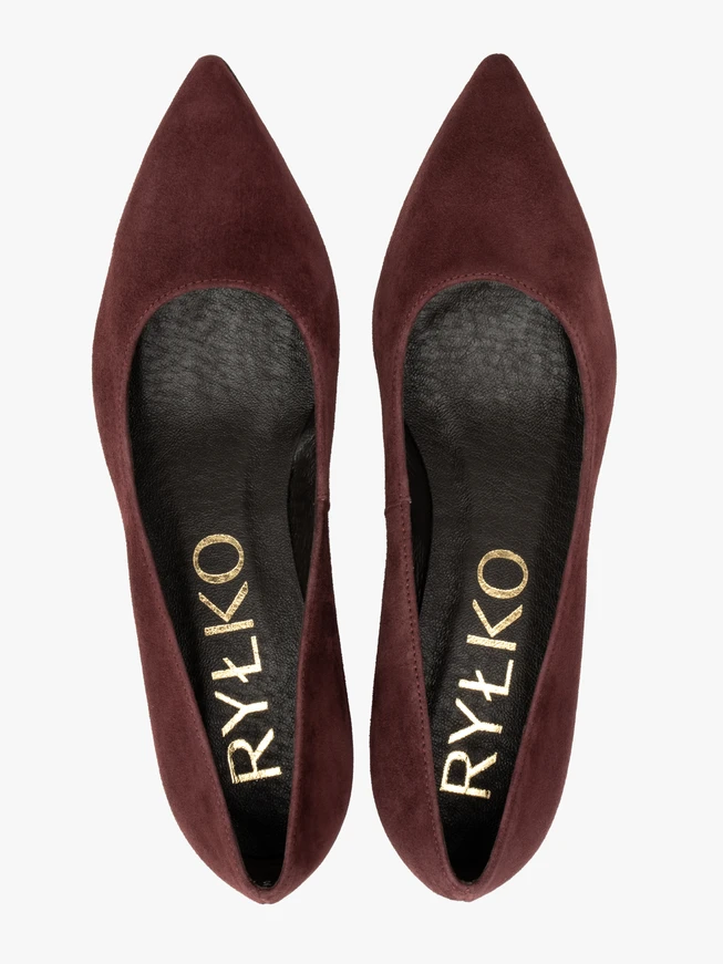 Kastanienbraune Stiletto-Pumps