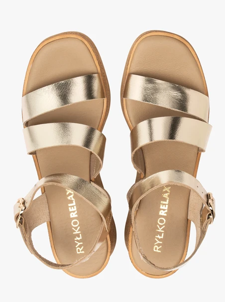 Damen-Sandalen mit Platin-Absatz