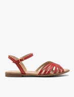 Red flat women’s sandals