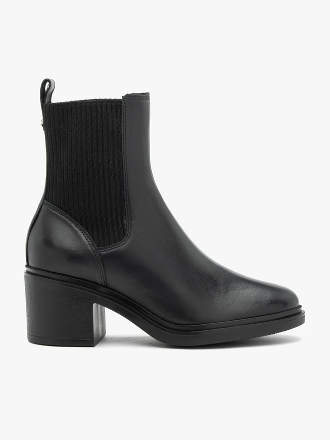 Black Leather Chelsea Boots