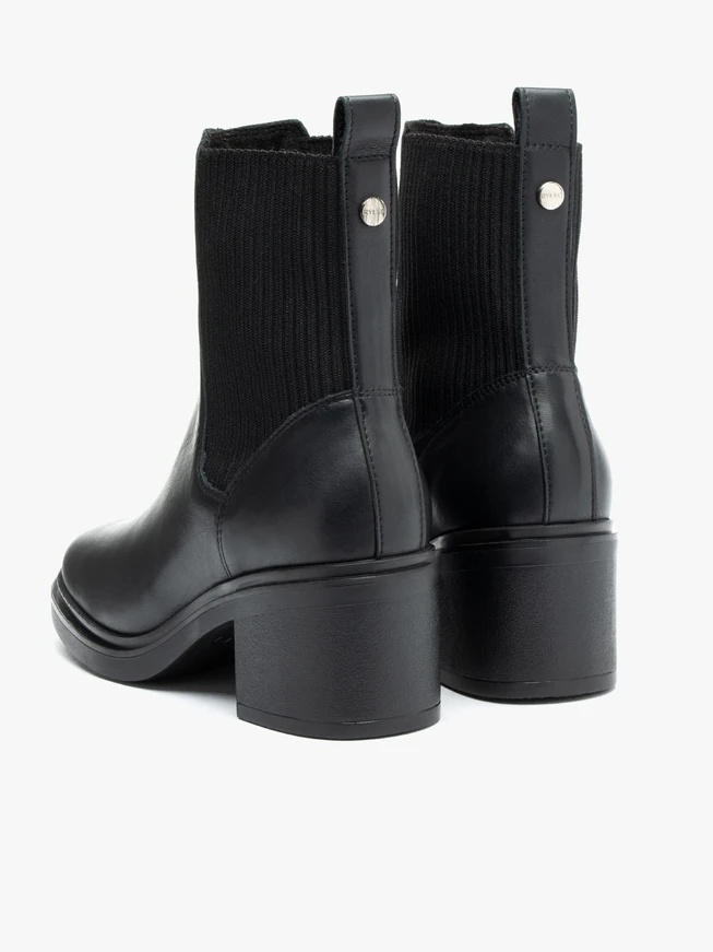 Black Leather Chelsea Boots