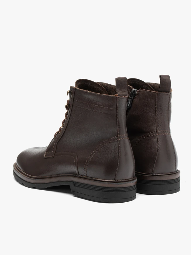 Dunkelbraune Vollnarbenlederstiefel