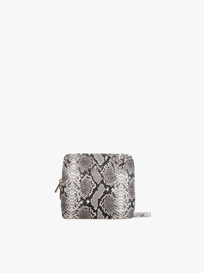 Kleine Handtasche mit Schlangenhautdruck