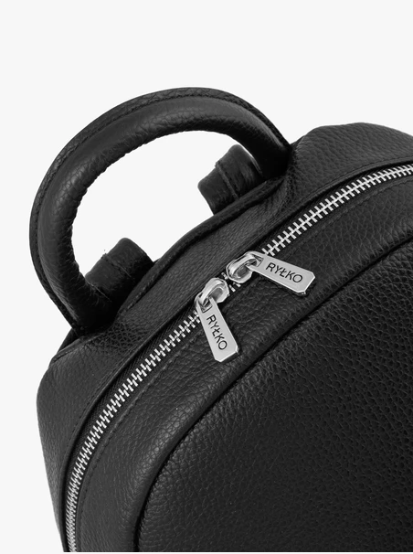 Schwarzer Damen-Rucksack aus Leder