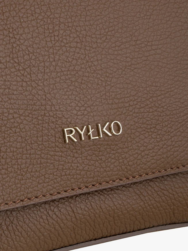 Hellbraune elegante Lederhandtasche