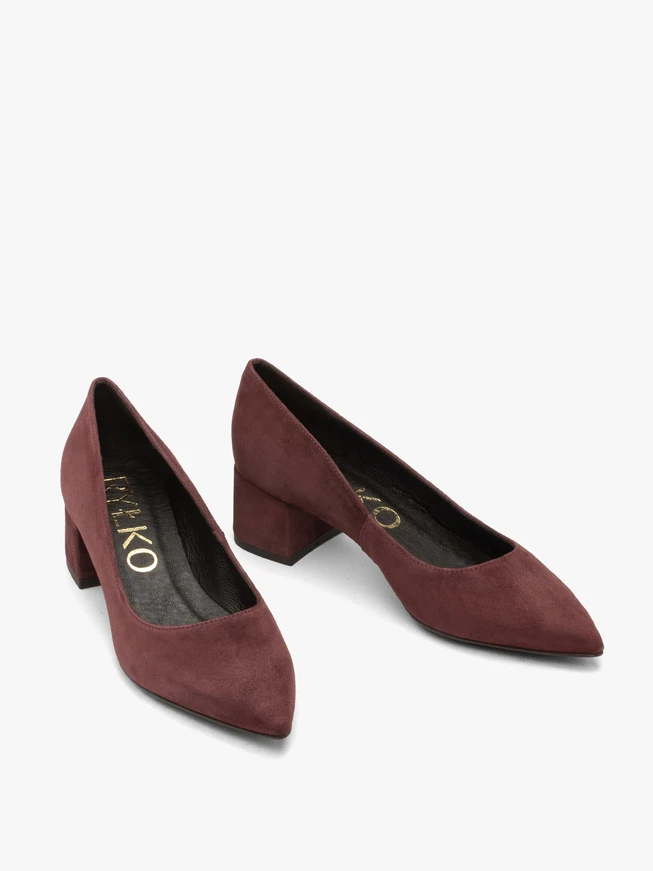 Kastanienbraune Stiletto-Pumps