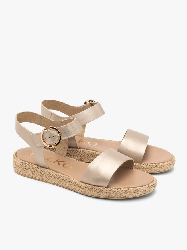 Platinum flat women’s sandals