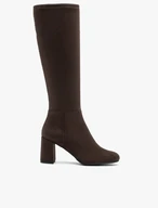 Braune Stiletto-Stiefel mit Gummisohle