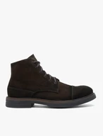 Dunkelbraune Velourslederstiefel