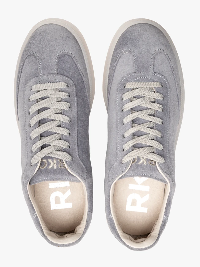 Blaue Veloursleder-Sporthalbschuhe