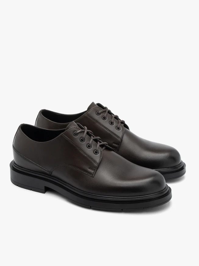 Braune Lederhalbschuhe