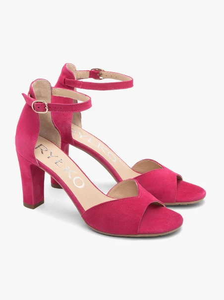 Fuchsia women’s block-heel sandals