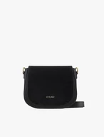 Handtasche aus schwarzem Leder und Velours