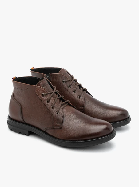 Braune Vollnarbenlederstiefel