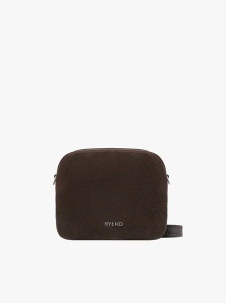 Small brown leather handbag