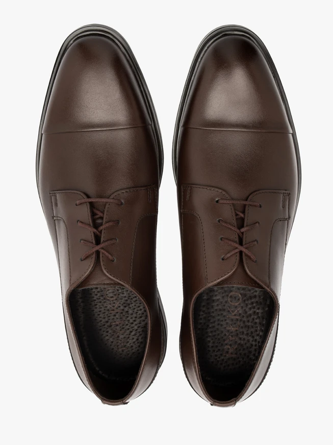Dunkelbraune Herrenhalbschuhe