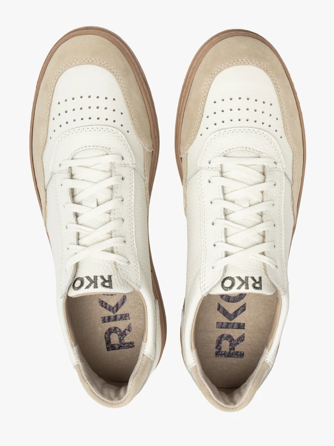 Cremefarbene und beigefarbene Herrenhalbschuhe mit hellem Grund