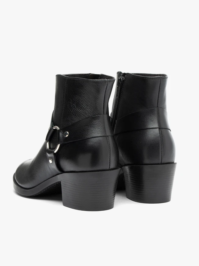Czarne botki biker boots