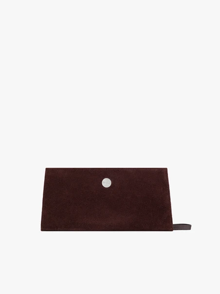Kastanienbraune Clutch-Tasche mit Kette