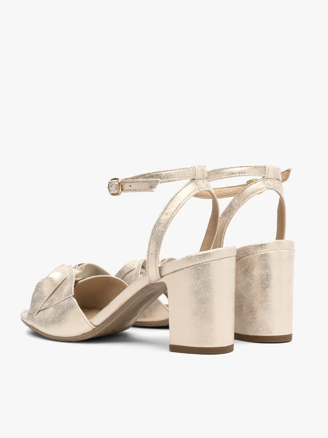 Damen-Sandalen mit Platin-Absatz