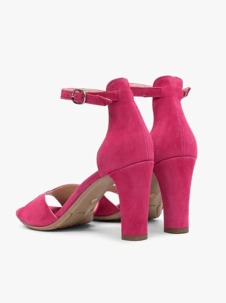 Fuchsia women’s block-heel sandals