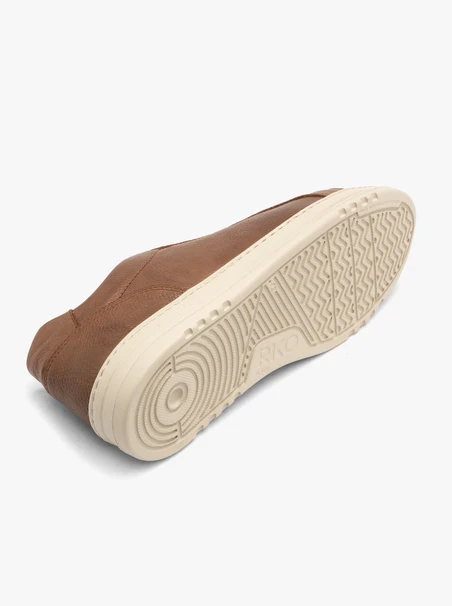 Brown leather shoes with lightweight sole