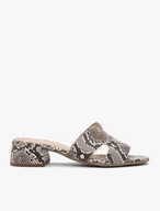 Snake-print cutout slides