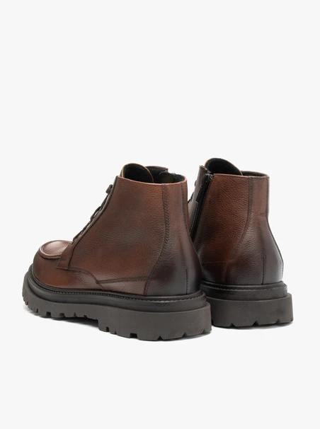 Braune Vollnarbenlederstiefel