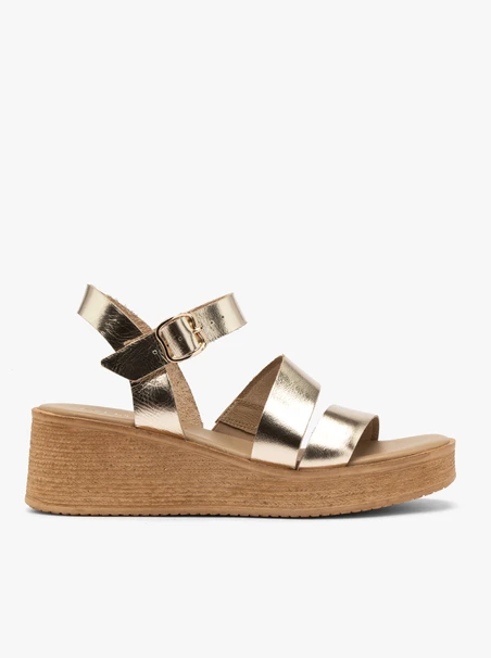 Damen-Sandalen mit Platin-Absatz